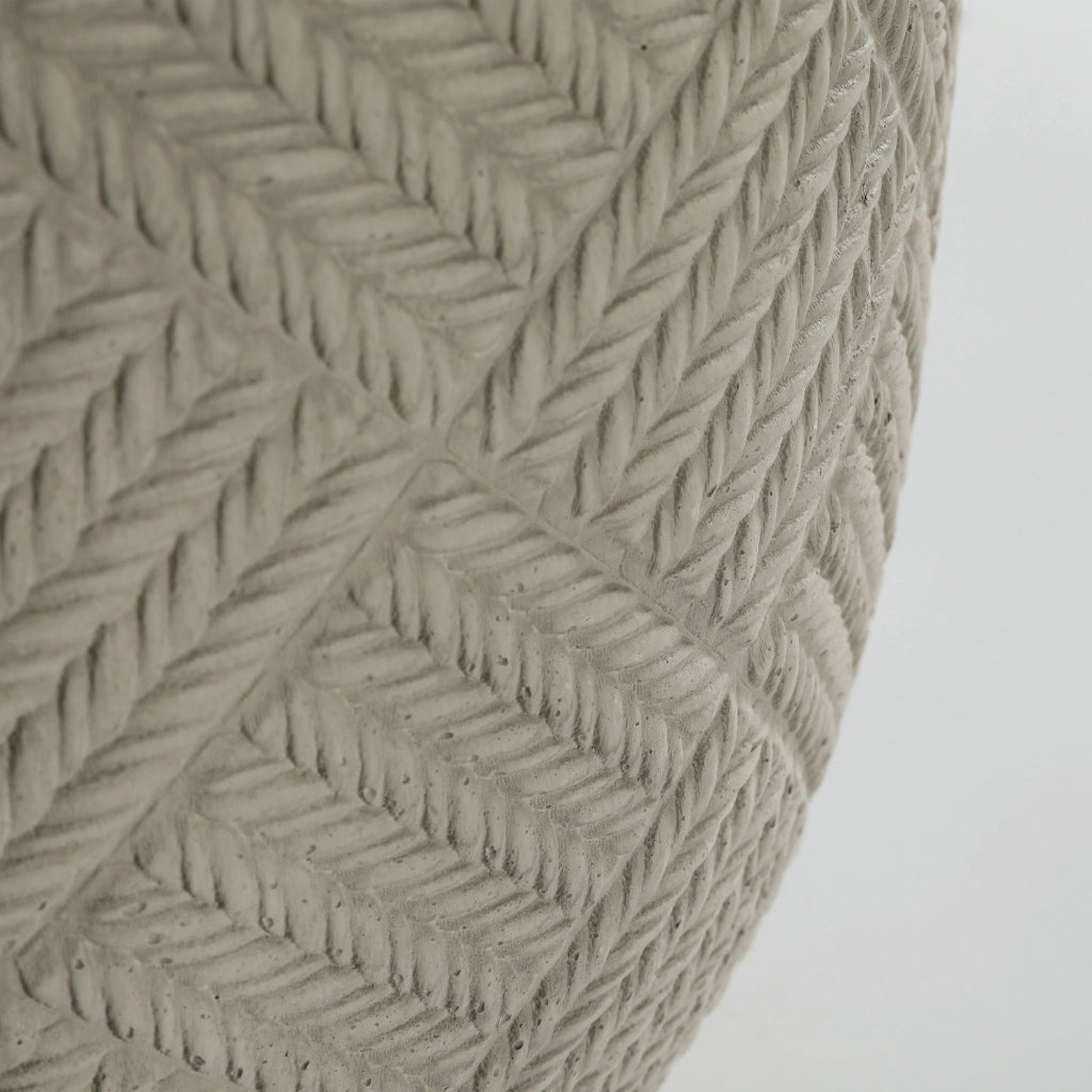 Fioriera a più livelli con fori di drenaggio dal design moderno in magnesio ossido per interni ed esterni grigio 57 × 57 × 47 cm