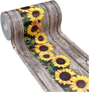 Tappeto Cucina Pvc Antimacchia 51x360 cm Parquet Girasoli Passatoia Antiscivolo Antisfilo Lavabile