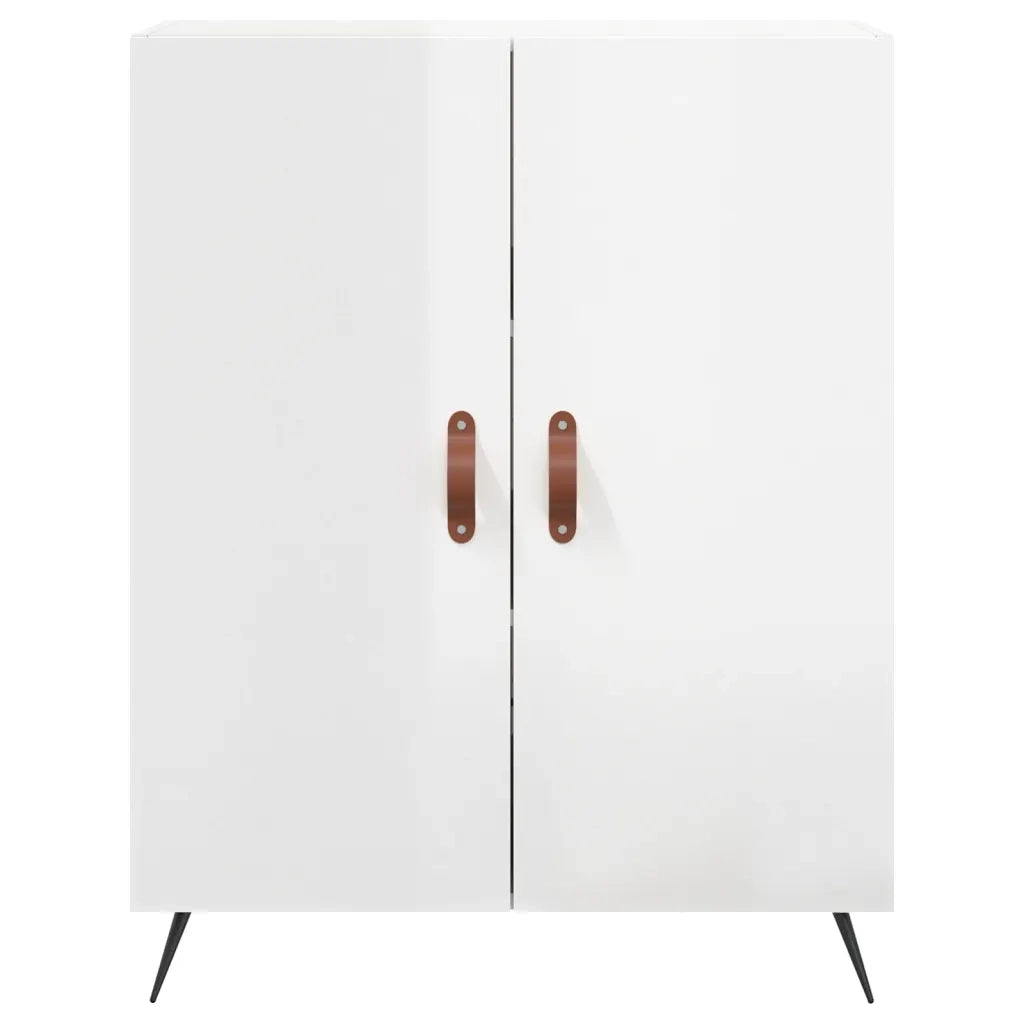 Credenza 69,5x34x90 cm in Legno Multistrato Bianco Lucido 827694