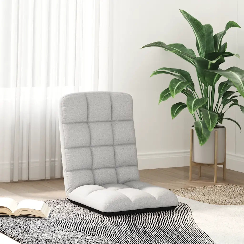 Sedia da Terra Pieghevole Grigio Nuvola 71x51x62 cm in Tessuto