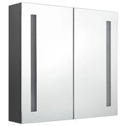 Mobiletto da bagno con specchio LED 62 x 14 x 60 cm grigio 02_0006598