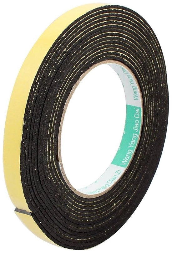 Banda di schiuma espansiva 12 mm - Striscia di isolamento autoadesiva - Resistente allo shock - Demitono - Isolante - Resistente all'ozono