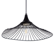 Lampada Color Nero con Paralume metallo in Filo Design Industriale