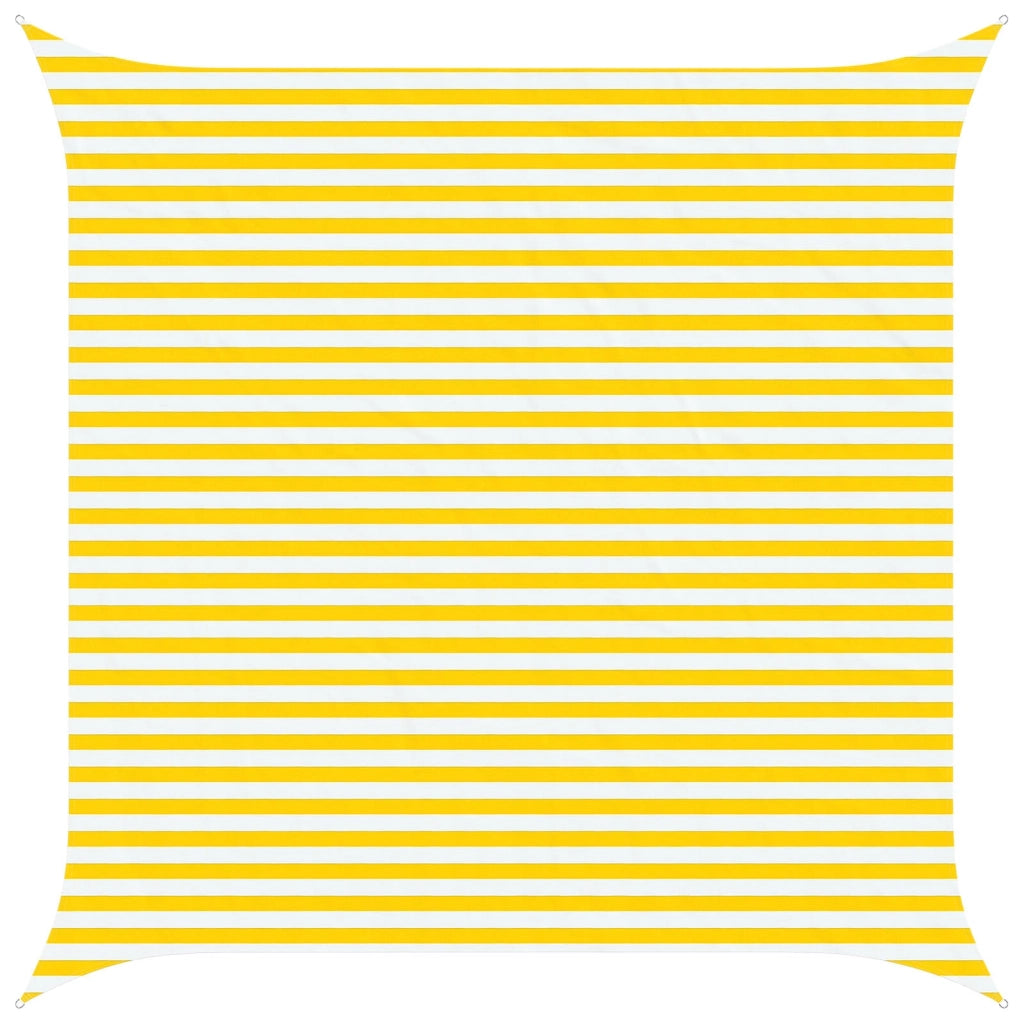 Vela da ombra solare Giallo e Bianco 4 x 4 m