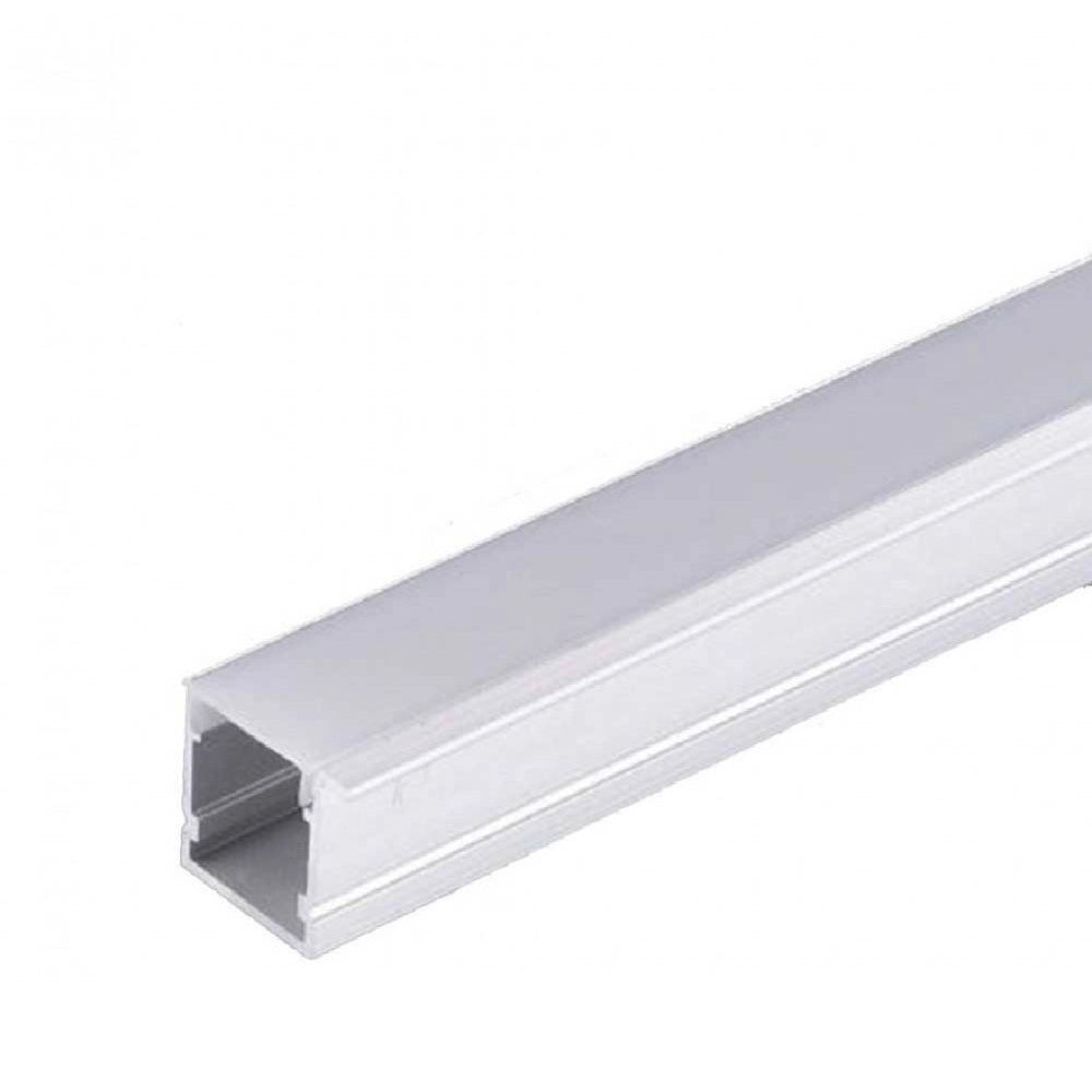 Trade Shop - Profilo In Alluminio Da 2 Mt Incasso Con Copertura Opaca Per Strip Led Al-16 -