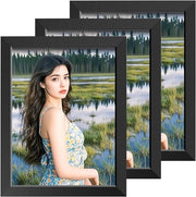 Set di 3 cornici per foto in legno 15 x 20 cm per camera da letto, soggiorno e ingresso