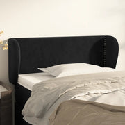 Testiera ad Orecchio-Testata con Orecchie Nera 103x23x78/88 cm in Velluto 916166
