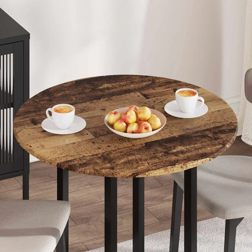 Piano del tavolo Legno vecchio Ø 80 x 1,5 cm Legno multistrato 880429