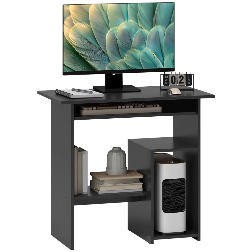 Scrivania Computer in Metallo ¨C Zephmum ¨C Nero 80x45x75 cm