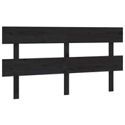 Testiera | Testata per Letto Nera 164x3x81 cm in Legno Massello di Pino