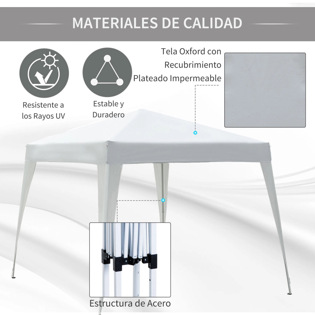 Gazebo da giardino pieghevole ¨C zephmum ¨C 240x240 cm bianco