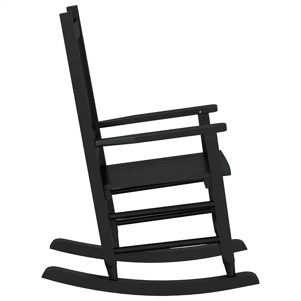 Sedia a Dondolo per Bambini nera in Legno Massello di Pioppo CFW7252229