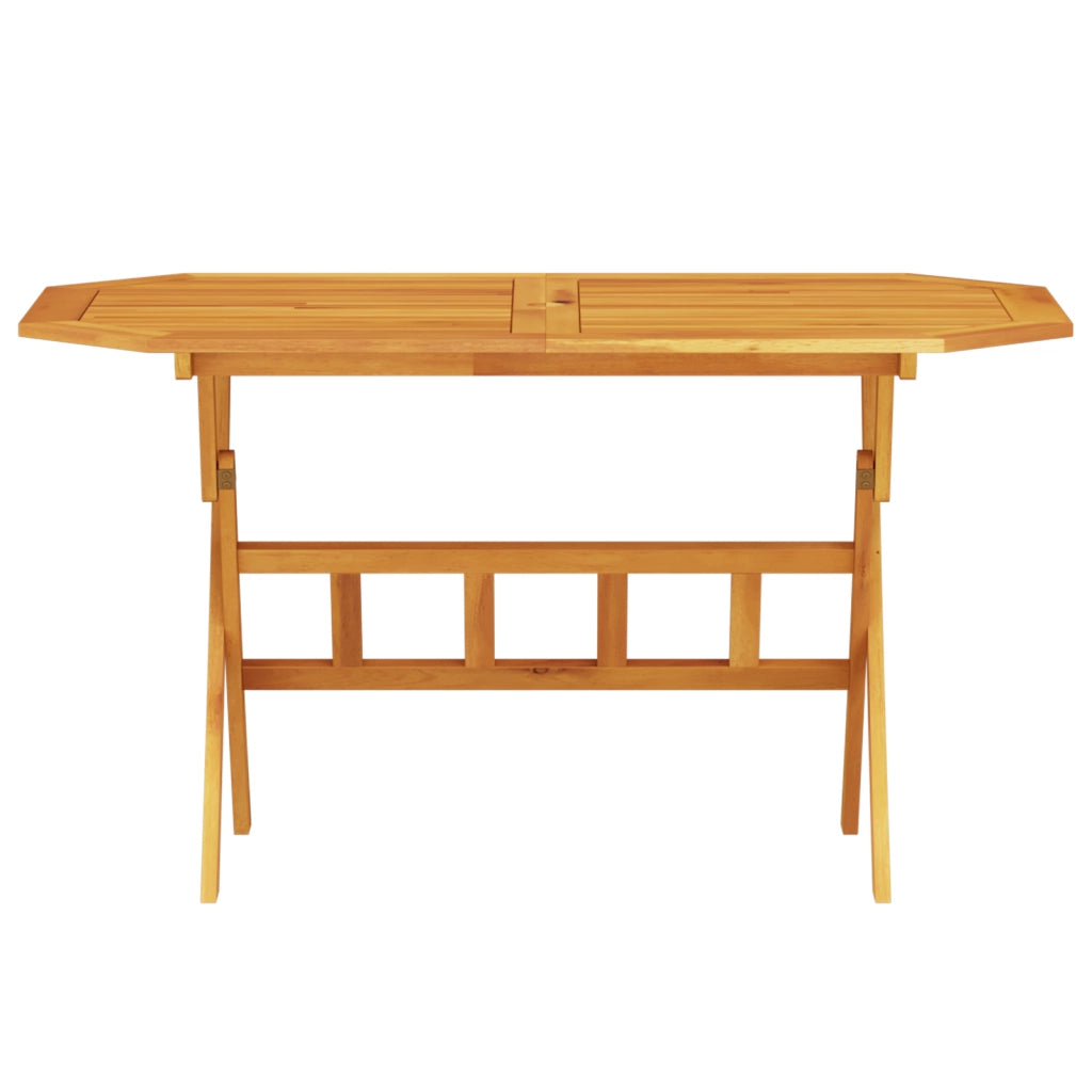 Set da pranzo da giardino 5 pezzi in legno massiccio di acacia