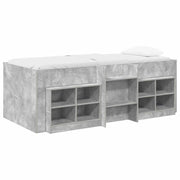 Struttura Letto Loft con Mobile 3 pz Grigio Cemento 3423433