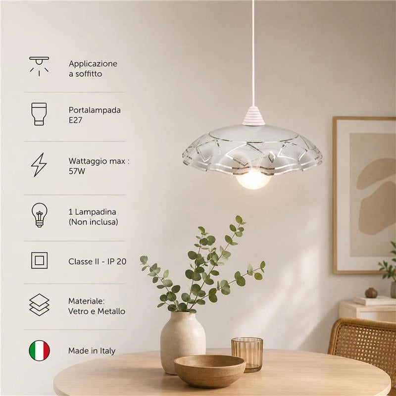 BRIGIDA LAMPADA SOSPENSIONE DA SOFFITTO E27 1 LUCE 42 CM