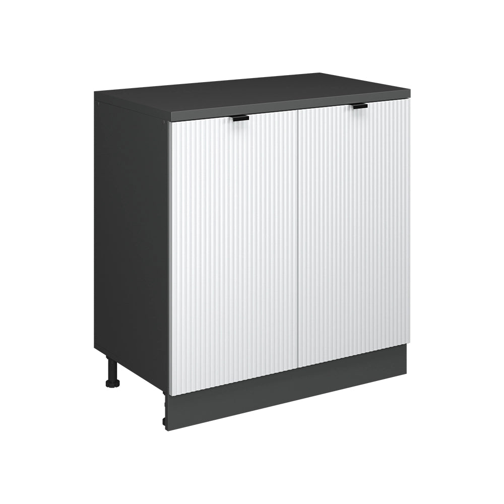 Mobile per mansarda Rion Ondulazione bianca/Antracite 80 x 83.8 cm senza inclinazione con 2 ante Vicco