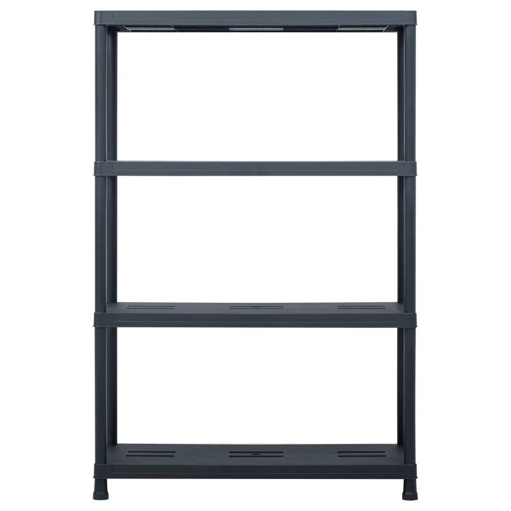 Scaffali 2 pz Nero 220 kg 90x40x138 cm in Plastica 276262