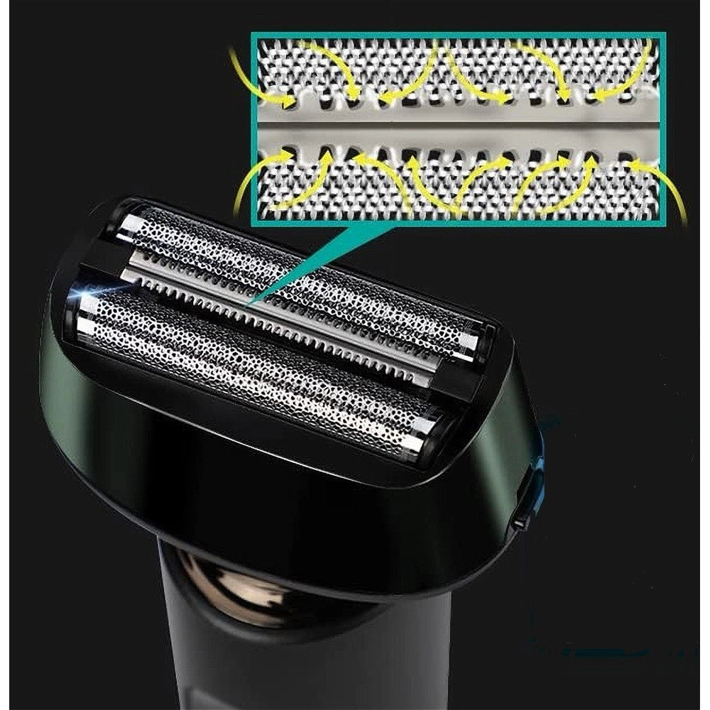 Trade Shop - Rasoio Elettrico 3 Lame Ipx7 Impermeabile Usb Ricaricabile Indicatore Led V-380 -