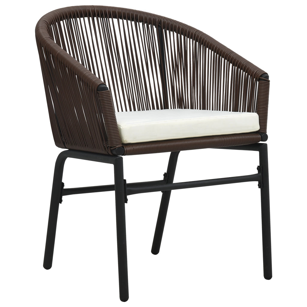 Set da Pranzo da Giardino in 7 Pezzi Rattan PE Marrone