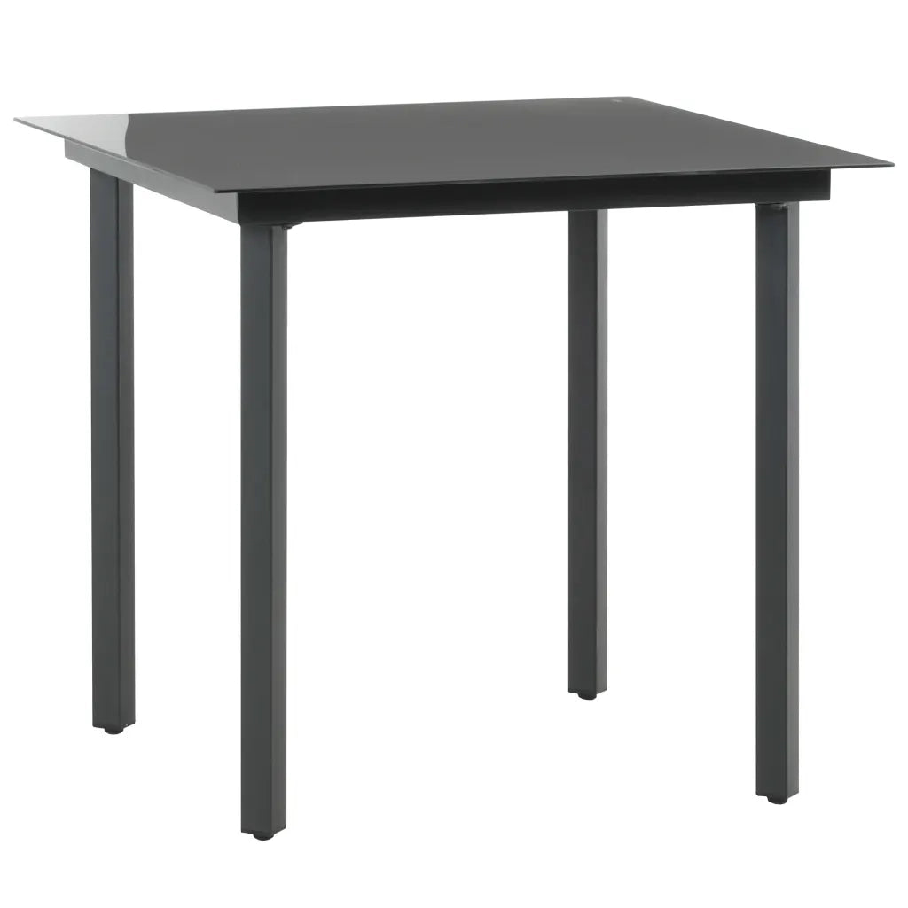 Set da Pranzo da Giardino 5 pz in Rattan PVC Nero 3060095