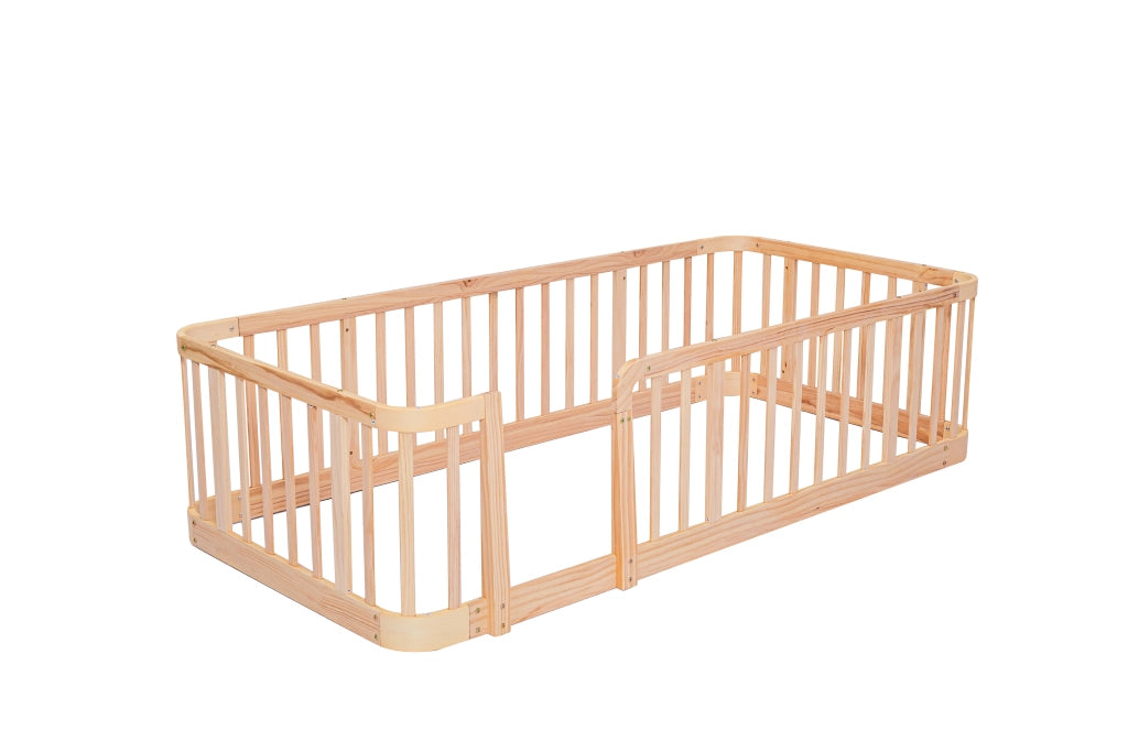 Recinto modulare per bambini 140 x 200 cm in legno ingegnerizzato naturale