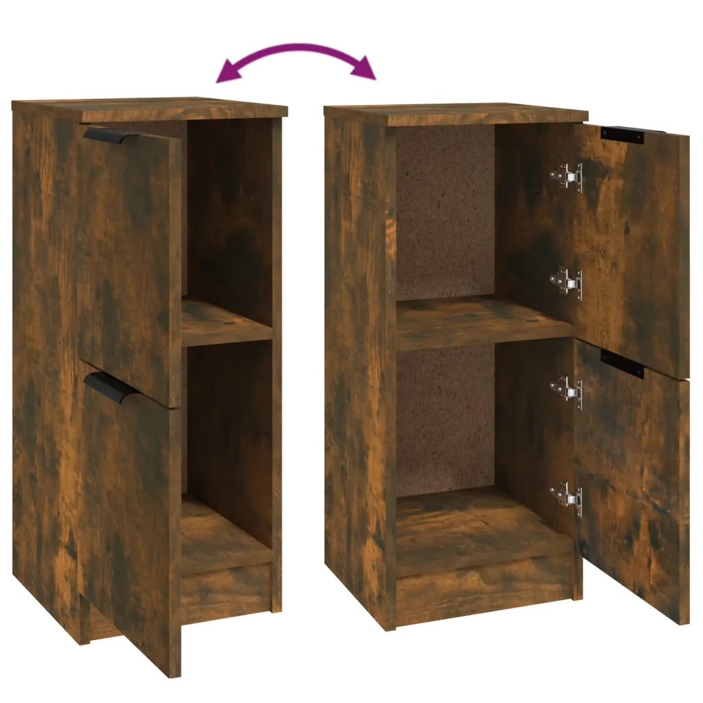 Credenza Rovere Fumo 30x30x70 cm in Legno Multistrato 817018