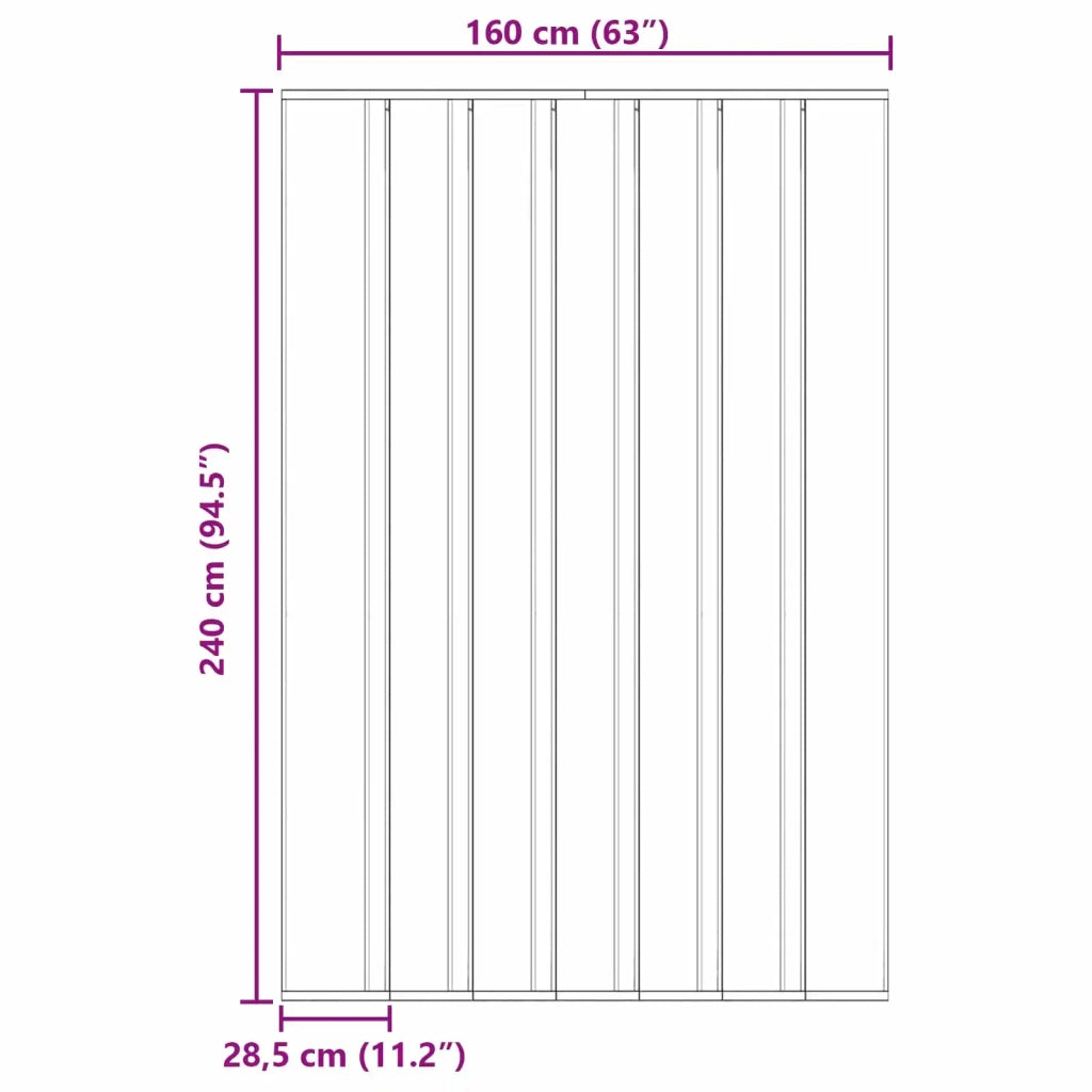 Zanzariera per porta con tenda in rete Nero 160 x 240 cm CFW2895368