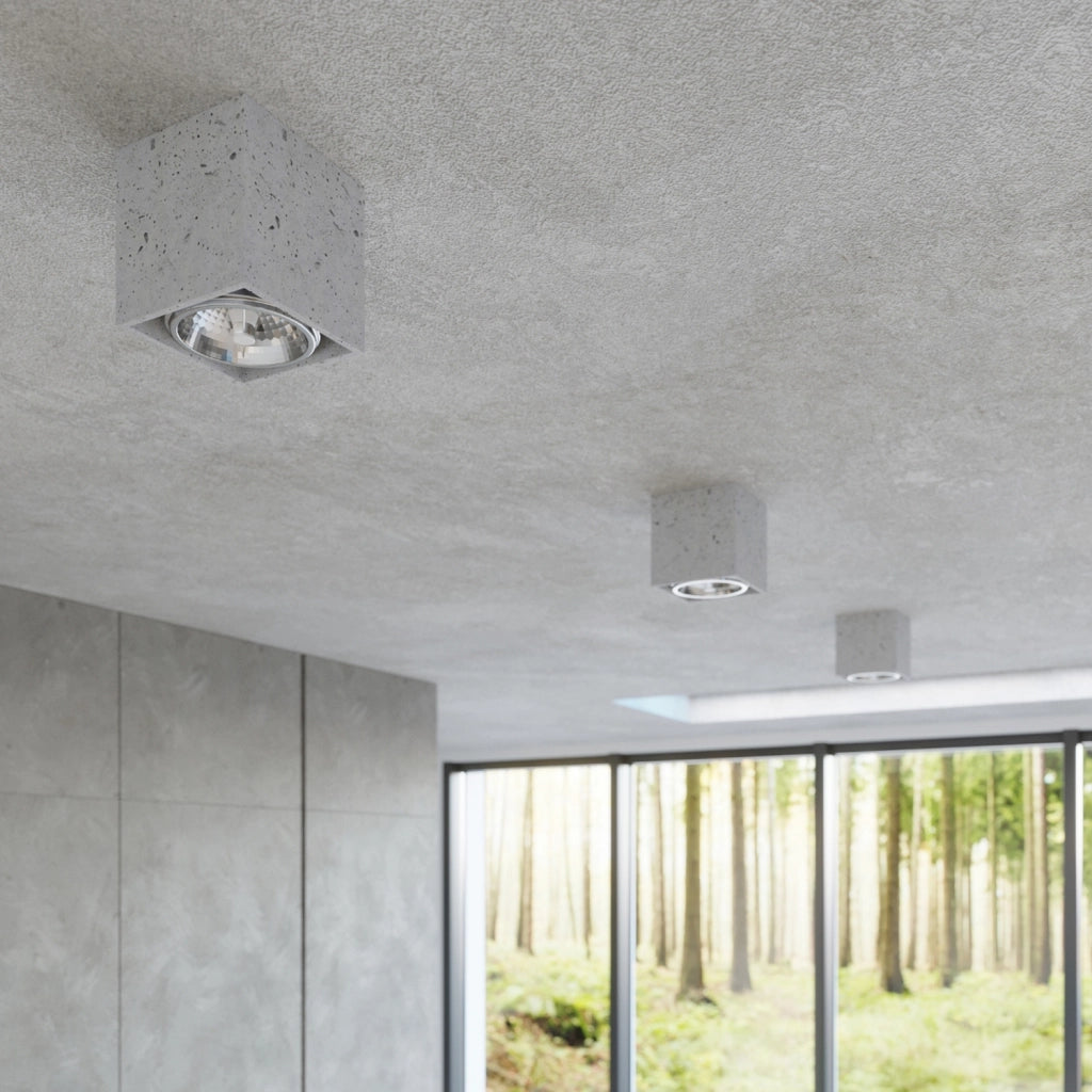 Spot da soffitto Pure Lume Domino 140 cemento GU10