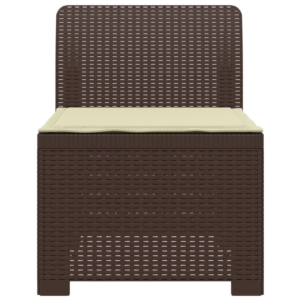 Divano da Giardino a 1 Posto con Cuscino Aspetto Rattan PP 8011784