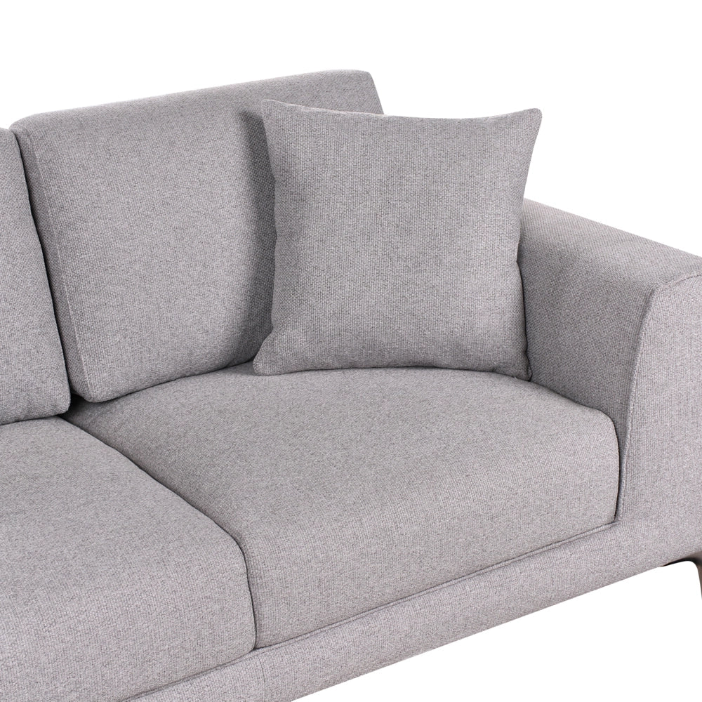 Divano Tessuto Grigio 2 Posti Confortevole Soggiorno Moderno Retro