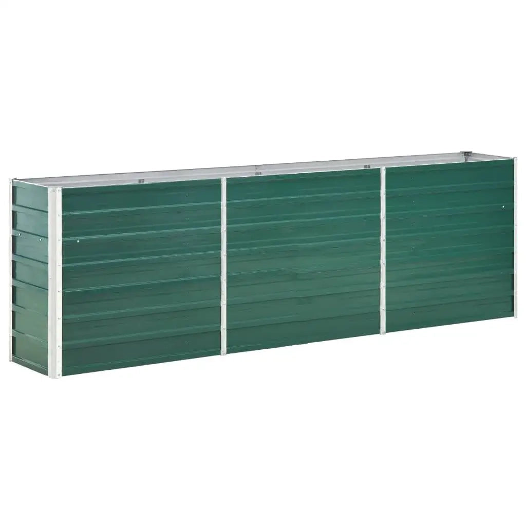 Letto Rialzato in Acciaio Zincato 240x40x77 cm Verde 47041