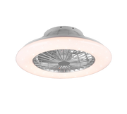 Ventilatore da Soffitto con Plafoniera Lampada LED Titanio Stralsund GD Trio