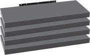 Mensola da Parete, Mensola da Muro, Mensola in Legno MDF, Set di 4, per Cucina, Bagno, Soggiorno, ECC RG9315dgr-4