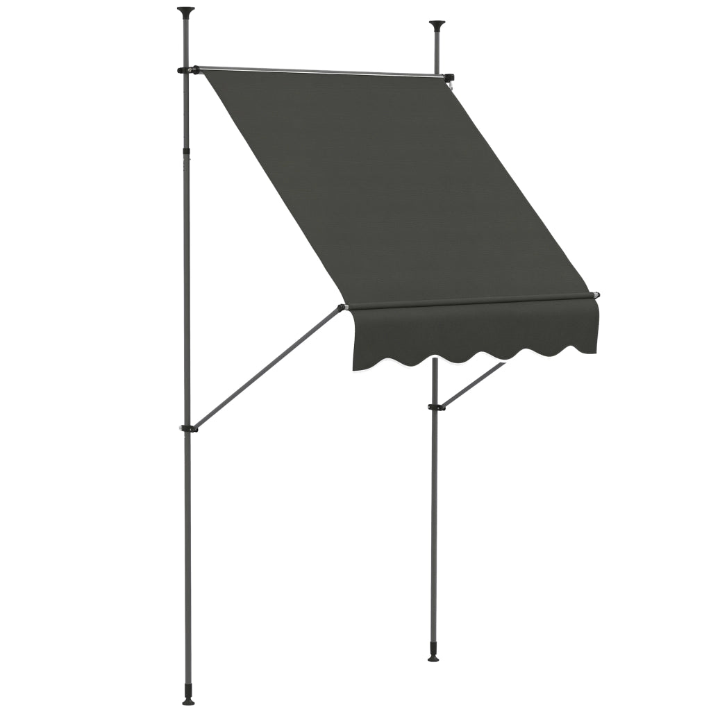Bancone da lavoro ¨C zephmum ¨C grigio scuro metallo poliestere 150x120x210-300cm