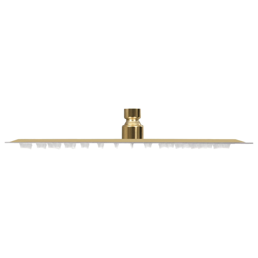 Testa Doccia a Pioggia in Acciaio Inox 25x25 cm Quadrata Oro CFW1750292