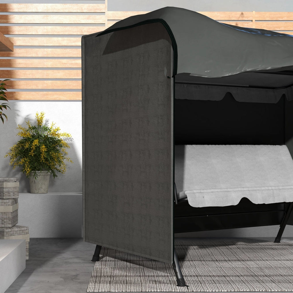 Cuscino per Dondolo da Giardino ¨C zephmum ¨C Grigio 205x124x164 cm