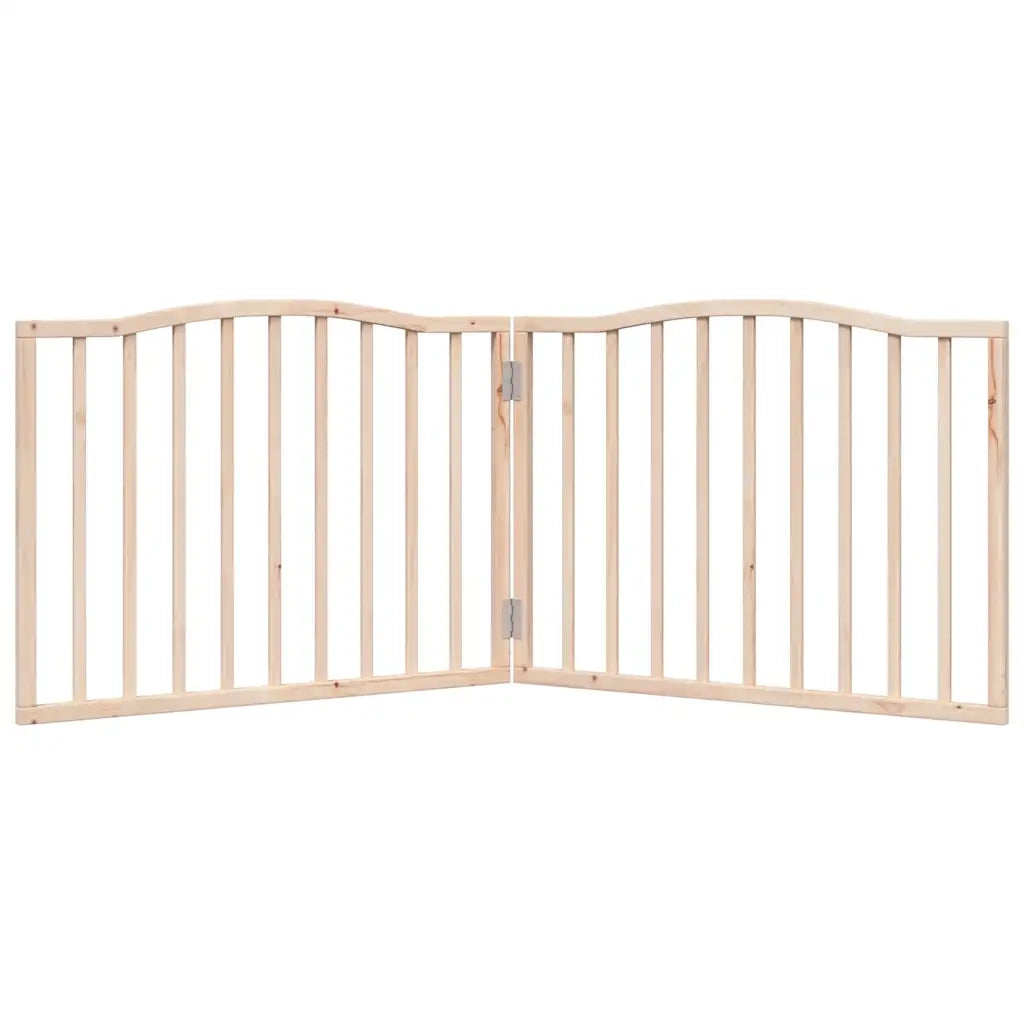 Cancello per Cani Pieghevole 2 Pannelli 160 cm Legno di Pioppo 352208