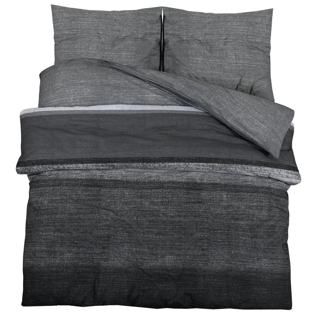 Set Copripiumino Grigio Scuro 260x220 cm in Cotone 136491