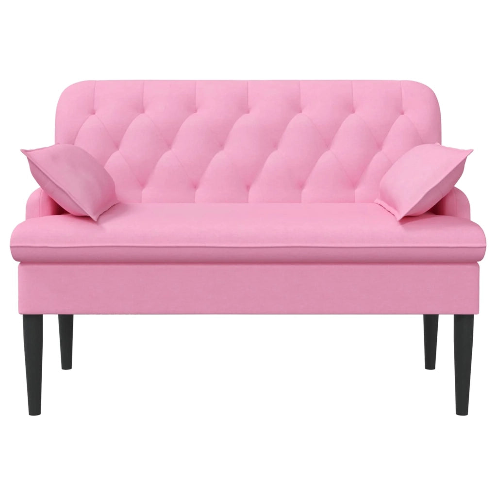 Loveseat con bottoni imbottiti Rosa 111 x 68 x 80 cm Tessuto 42041807