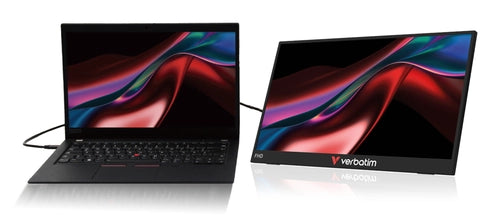Verbatim Portable 15.6" FHD Monitor LIGHT Monitor portatile Nero 39,6 cm (15.6") LCD 1920 x 1080 Pixel
