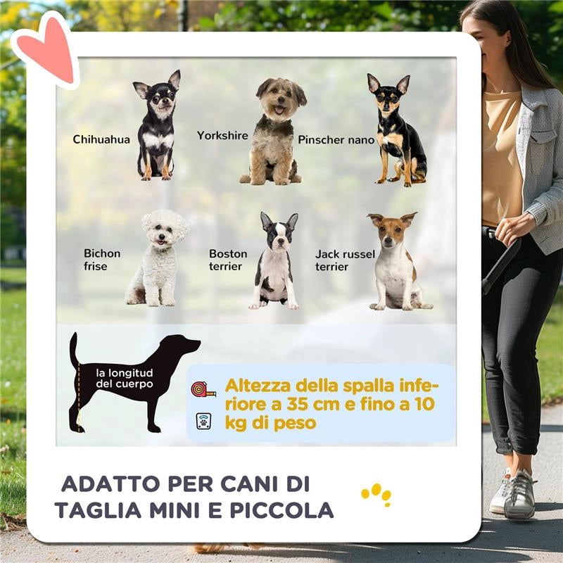 PASSEGGINO PER CANI PICCOLI PIEGHEVOLE CON RUOTE GIREVOLI E FRENO 75X45X97 CM NERO