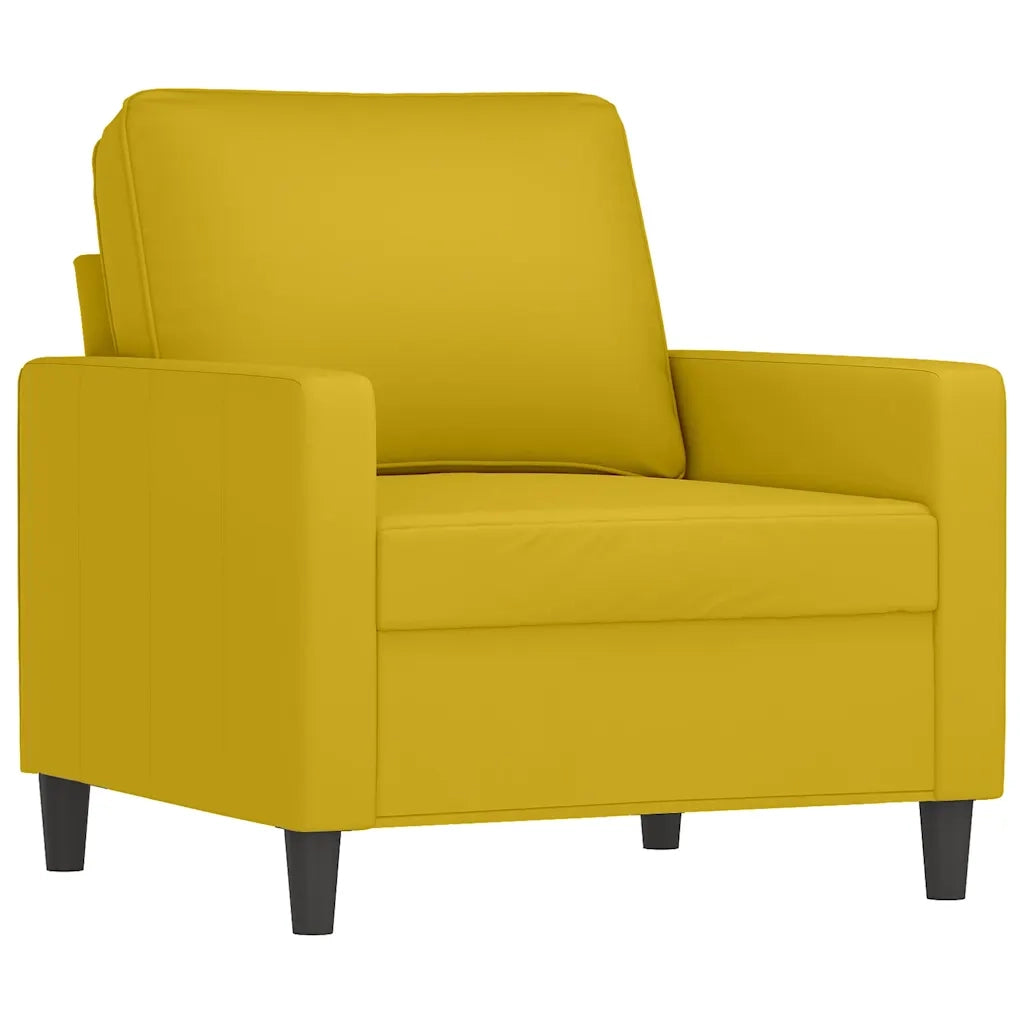 Set di Divani 4 pz con Cuscini giallo in Velluto 3201492