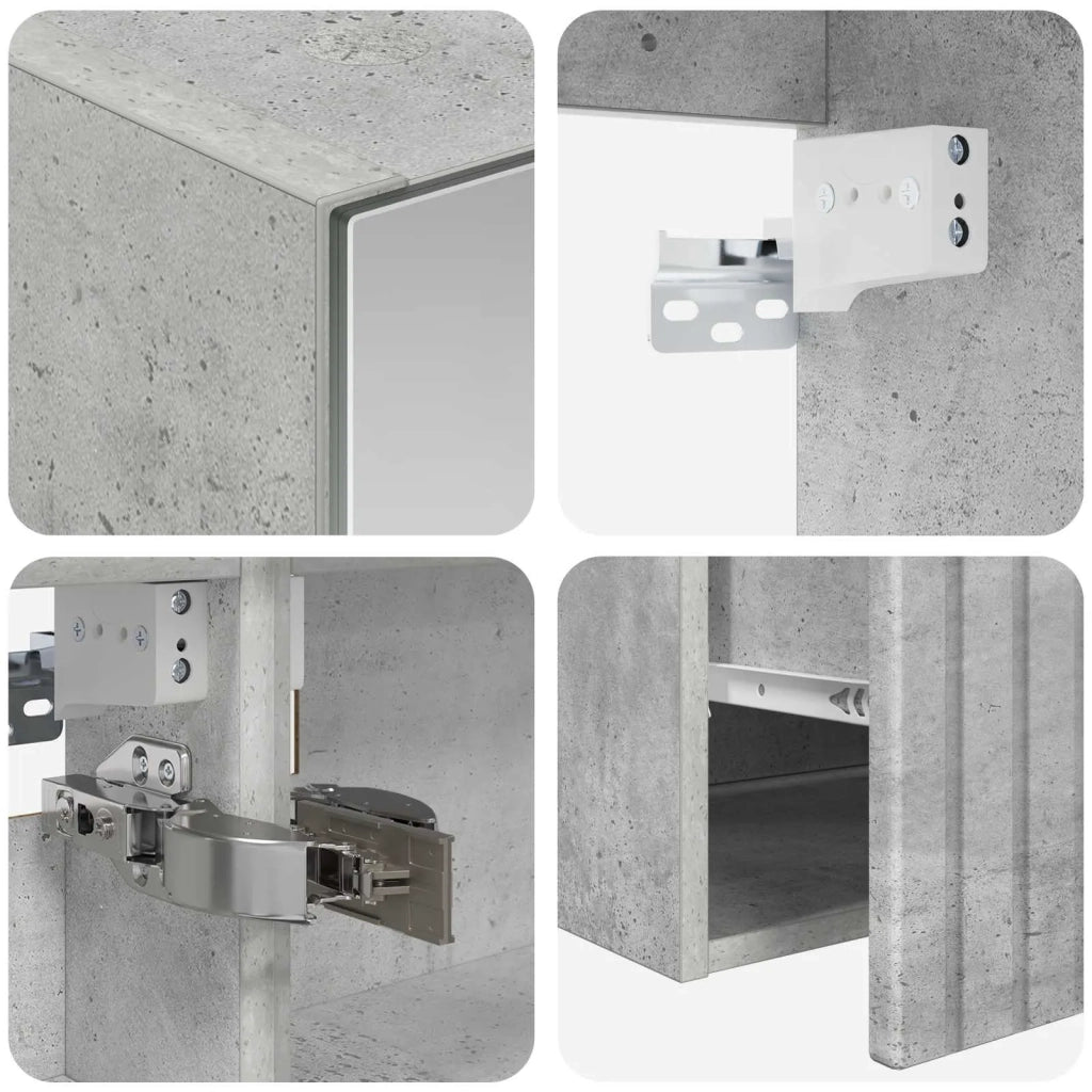 Set di Armadi da Bagno 5 pcs Grigio Cemento 50 x 14,5 x 70 cm 3406594