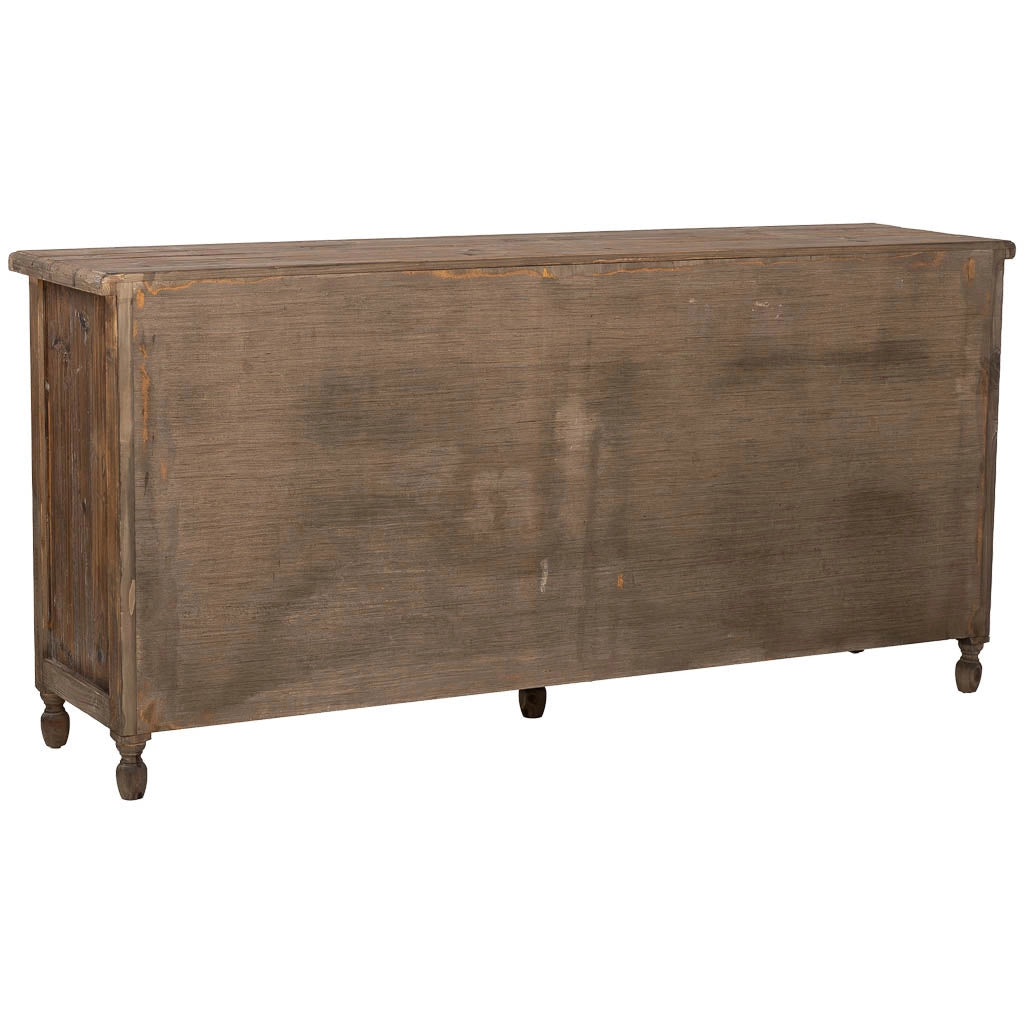 Credenza in legno con 4 cassetti e 4 ante 180x45x86