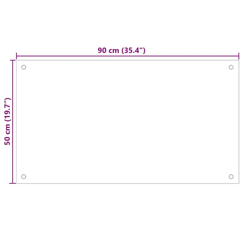 Schienale da cucina 2 pz Trasparente 90 x 50 cm CFW3930728