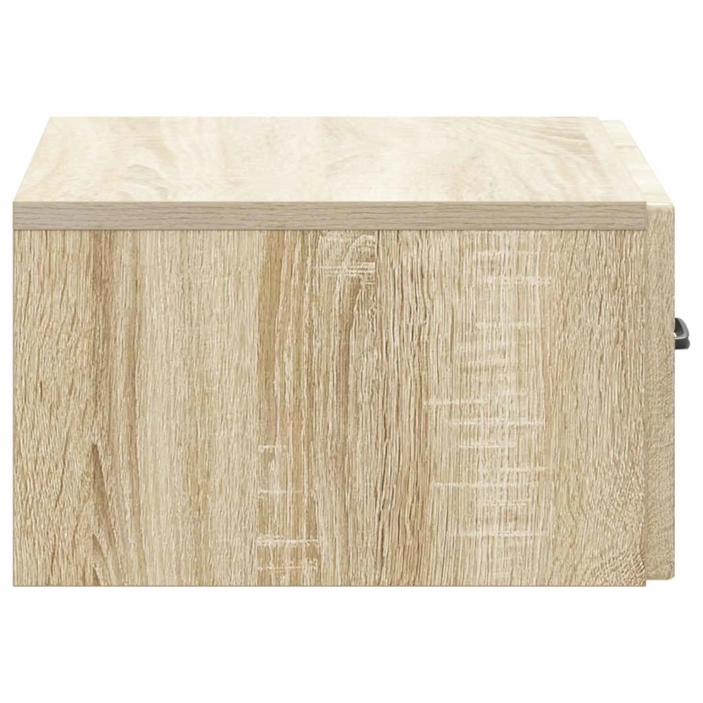 Comodino | Armadio da Notte | Mobiletto da notte a muro Rovere Sonoma 49 x 34,5 x 20 cm