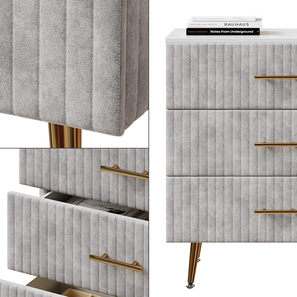 Vicco Cassettiera Grigio 70 x 78.5 cm con 3 cassetti
