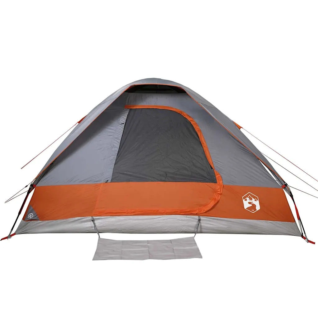 Tenda da Campeggio a Cupola 2 Persone Grigio e Arancione 94775