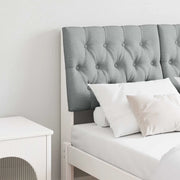 Testiera imbottita Grigio chiaro 120 cm Pino massello