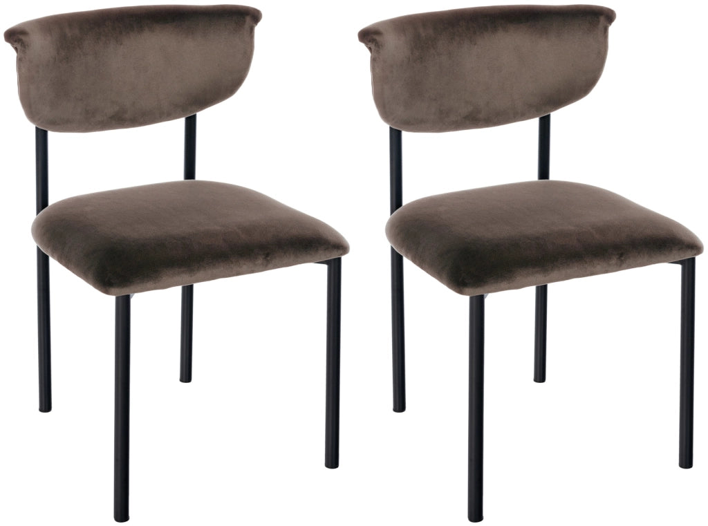 Set di 2 sedie visitatore Gambell velluto 6